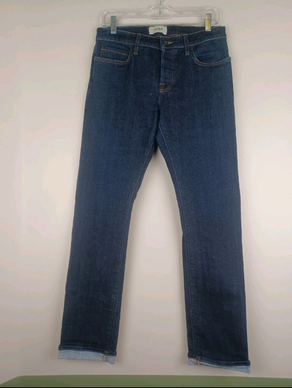 BALDWIN Henley Indigo Raw Slim Straight Selvedge Denim Jeans Sz 31x32 USA Made